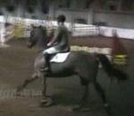 vidéo cheval cavalier mur ejecté