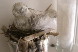 Oiseau en terre cuite