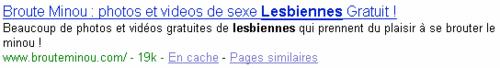 Lesbienne sur Google