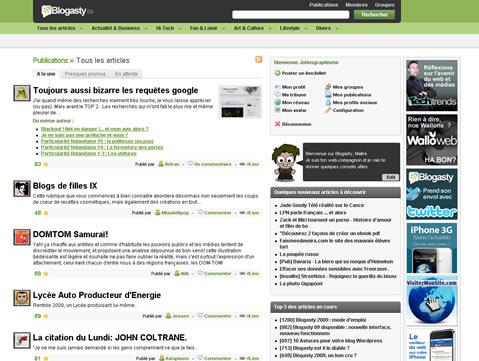 Blogasty 2009 : les nouveaux changements