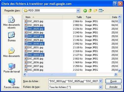 Productivité: [Gmail] Mise à jour des pièces jointes: sélections multiples et barres de progrès