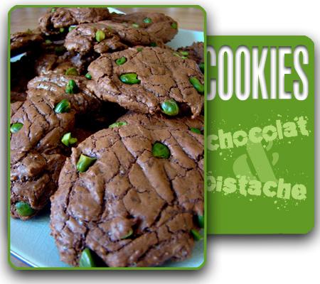 Cookies Chocolat aux éclats de pistache