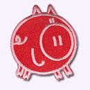 Customize.fr ecusson Cochon rouge
