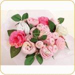 Bouquet de naissance rose 15 fleurs