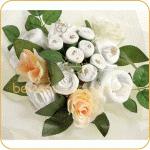 Bouquet de naissance ivoire 15 fleurs