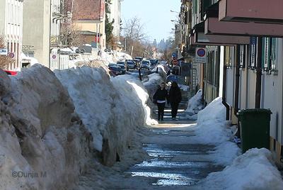La Chaux-de-Fonds: 16  mars 2009 neige sale
