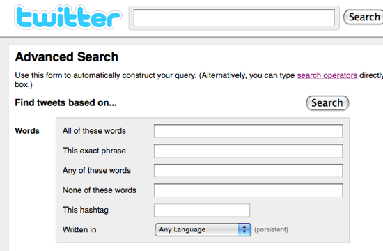 twitter-search Utilisez Twitter comme outil de recherche