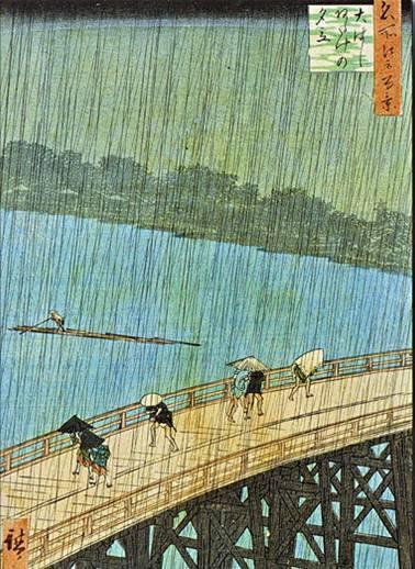 Hiroshige - Ohashi, averse soudaine à Atake