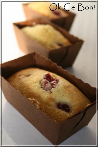 Mini cakes griottes chocolat blanc