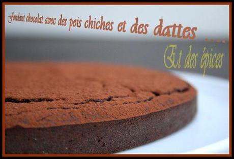 Gâteau au chocolat, pois chiches et dattes (5)