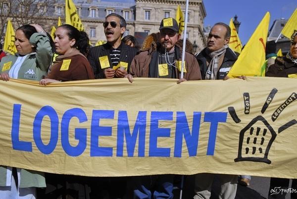 Manifestation à Paris contre les expulsions locatives