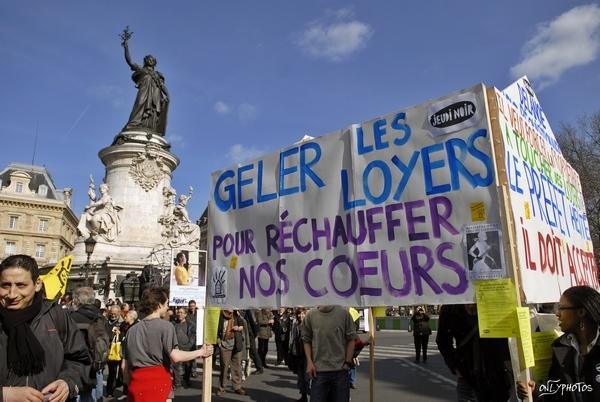 Manifestation à Paris contre les expulsions locatives