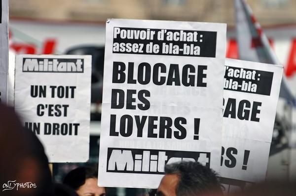Manifestation à Paris contre les expulsions locatives