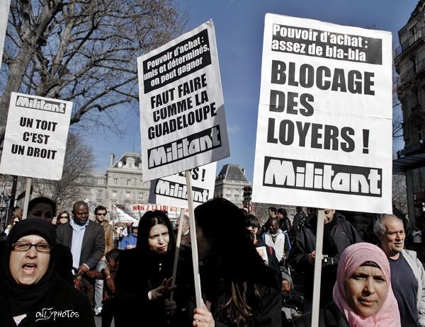 Manifestation à Paris contre les expulsions locatives