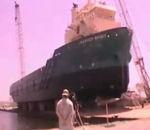 vidéo mise eau gros bateau