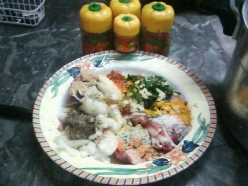 Plat de veau aux p.pois et p.de terre