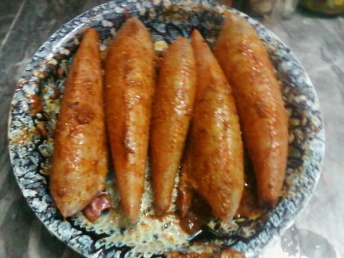 Rougets au four et riz en sauce