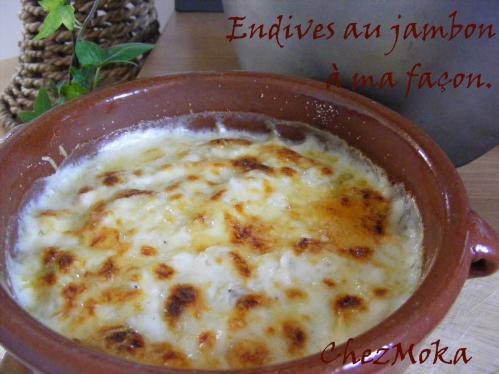 Endives au jambon à ma façon.