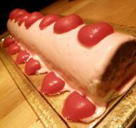 Bûche ou Entremet litchi rose Bûche ou Entremet litchi rose