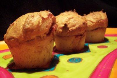 Muffins aux Biscuits roses de Reims et confiture Fraise / Cerise
