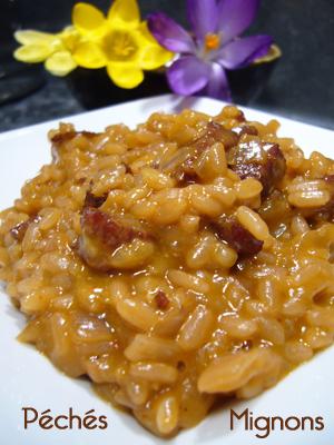 Risotto, Riz, Saucisson, Piments, Vin, J.Andrieu, 