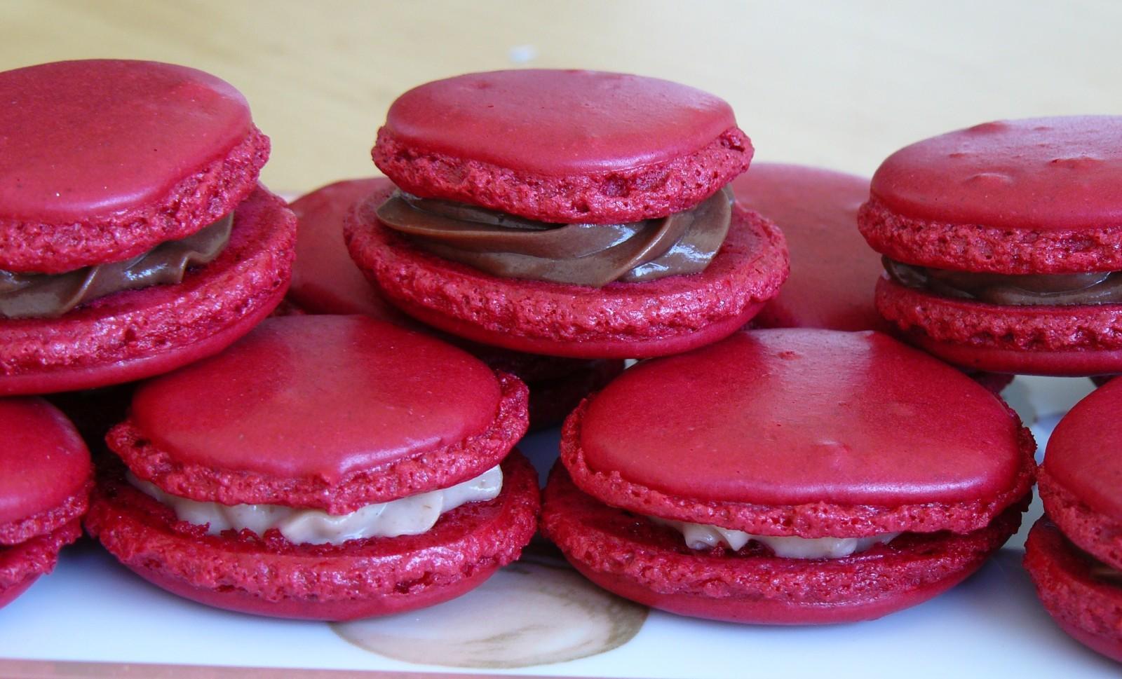 Macarons aux marrons et macarons au nutella