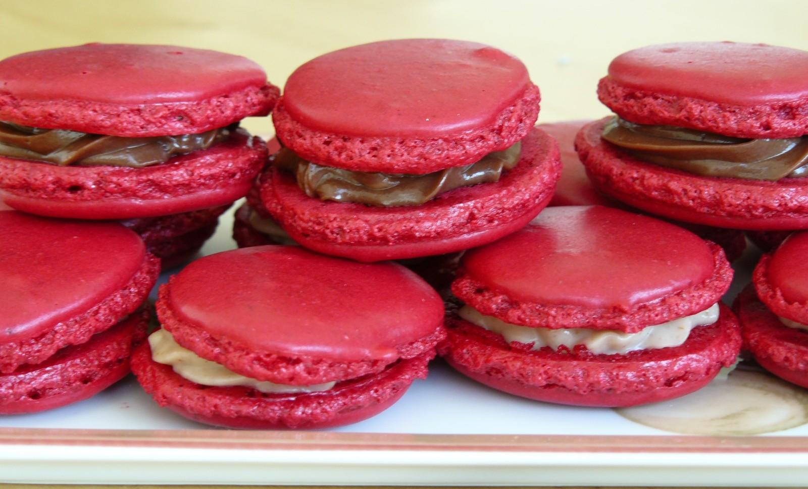 Macarons aux marrons et macarons au nutella