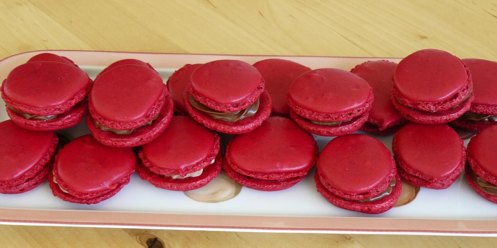 Macarons aux marrons et macarons au nutella