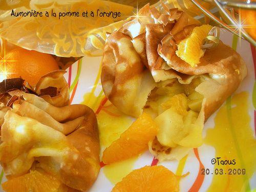 Aumônière pomme et orange