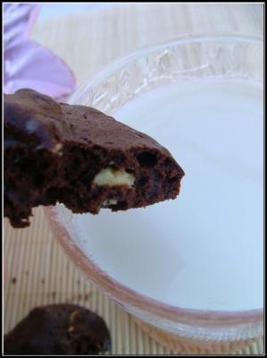 Cookies bicolores au riz soufflé, scandaleusement chocolatés !