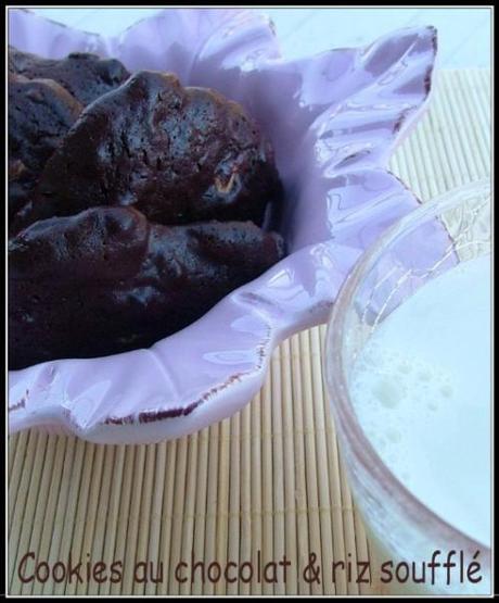 Cookies bicolores au riz soufflé, scandaleusement chocolatés !