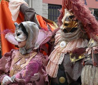 Carnaval vénitien de Remiremont (Vosges) - Photos des costumés - 22 mars 2009