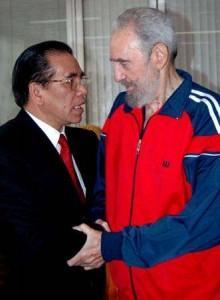 Fidel Castro à l'entraînement avec un ami