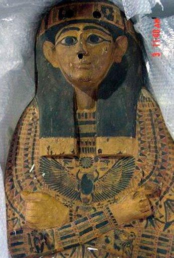 Voyage du retour en Égypte pour un sarcophage?