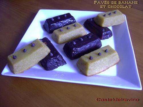 Pavés de bananes et couverture au chocolat......
