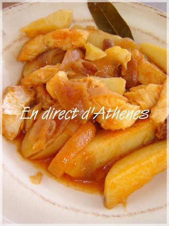 PLAT COMPLET : Morue à la façon des moines du Mont Athos