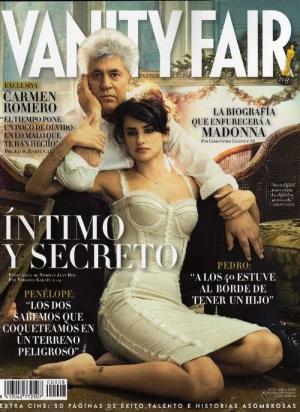 Penelope Cruz et Pedro Almodovar en Une du vanity Fair espagnol