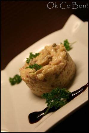 Risotto de champignons et de jambon à la béchamel