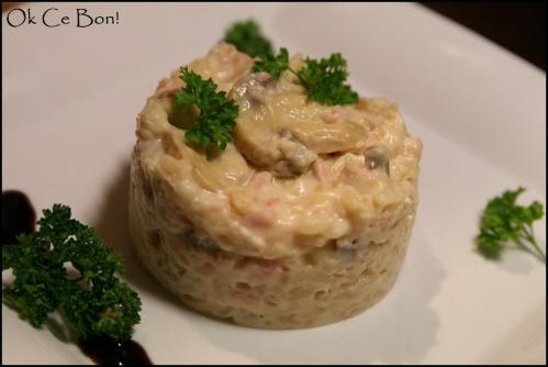 Risotto de champignons et de jambon à la béchamel