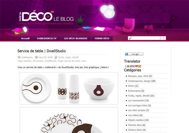 Et pendant ce temps, sur le blog de Faire sa Déco TV...