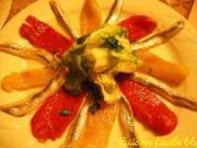 Assiette de poivrons et anchois au vinaigre à la catalane