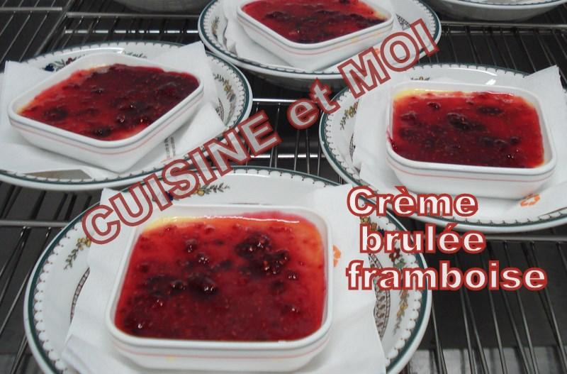 crème brûlée caramel framboises