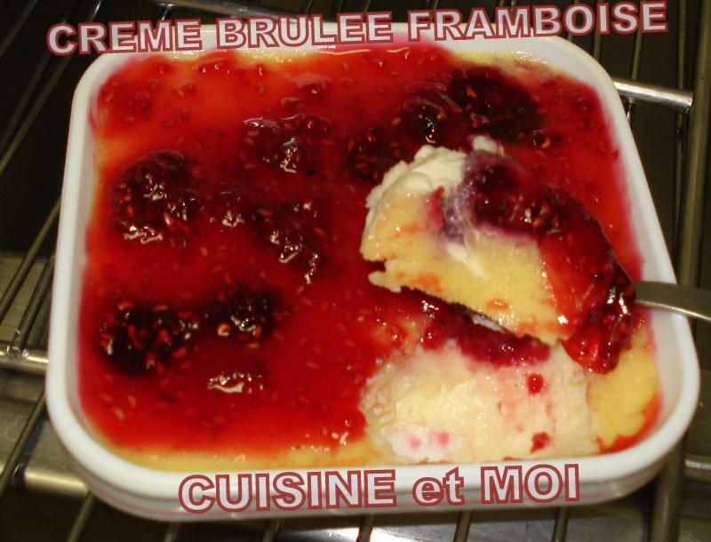 crème brûlée caramel framboises