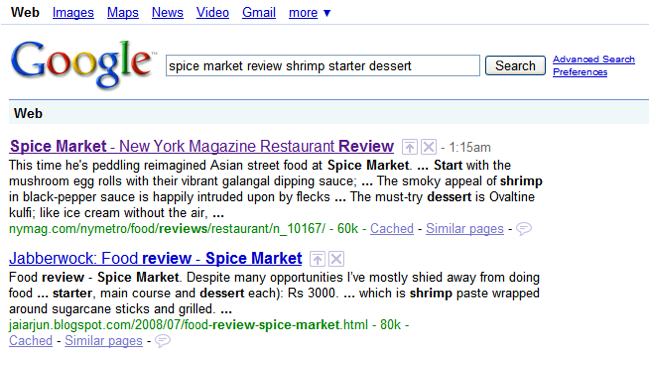 Google snippets