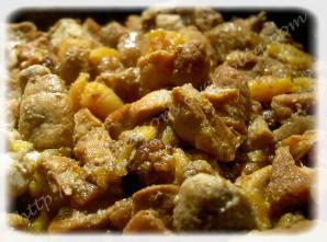 Sauté de porc au miel et aux fruits secs