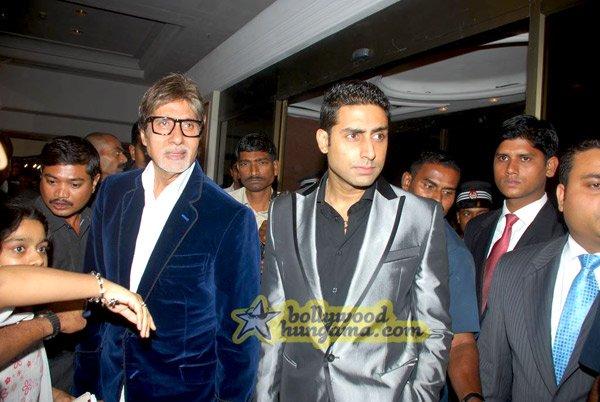 [PHOTOS] Big B & Abhishek grace Reebok's Shiamak collection launch