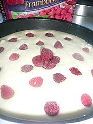 Faux Cheesecake, vraies framboises et attention à la ligne !