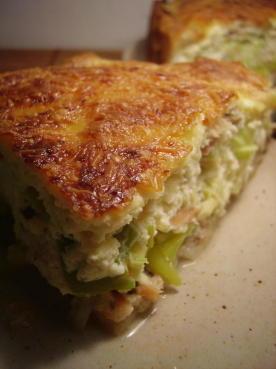 Tarte saumon poireaux À la brousse