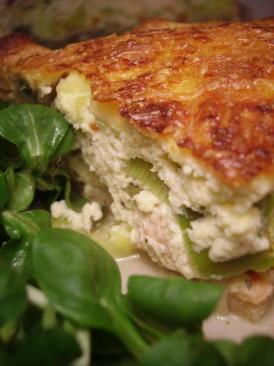 Tarte saumon poireaux À la brousse