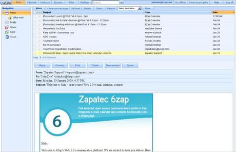 6zap-mail 6zap mail 6zap, une solution Webmail hébergée sur votre serveur